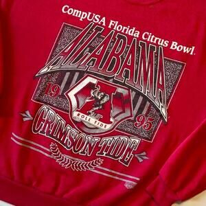 Vintage 90s Alabama Crimson Tide Football Crewneck Sweatshirt 1995 Citrus Bowl